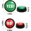 Joffreg NO Sound Button,Yes Sound Button,Pack of 2
