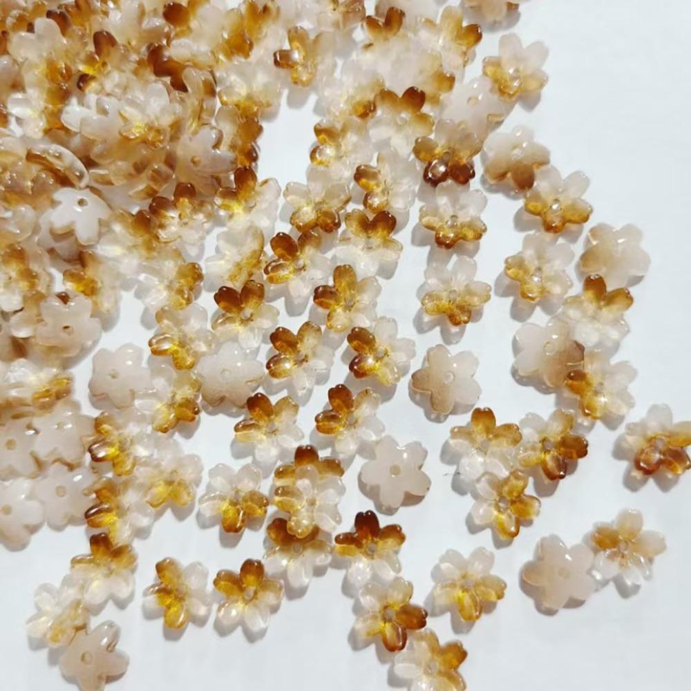 100pcs Transparent Oriental Cherry Beads Gradient Color Jewelry Making Material DIY Accessories