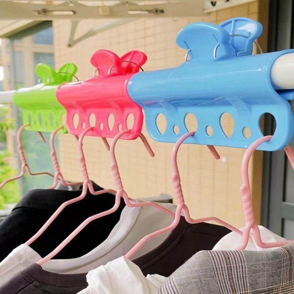 Large Drying Rod Buckle Plastic Rod Type Clothes Peg Porous Clamp Windbreaker Clip  Balcony