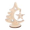 Xmas Tree Cutout Ornament Wooden Tree Ornament with Cut-out Patterns Hanging Pendant Freestanding Christmas Tree Centerpiece for Table Mantel