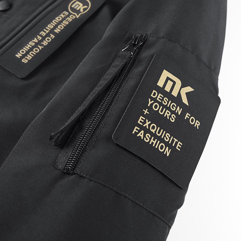 Men's Autumn New Men's Multi-Pocket Jacket Men's Printed Jacket Hooded Removable Men's Top