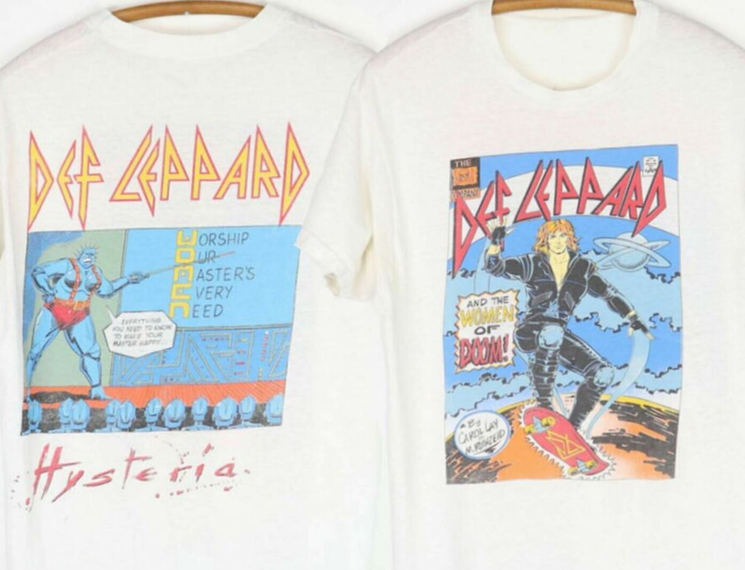 1987 Def Leppard Hysteria Women Of Doom Tour Концертная футболка рок-группы (не Винт S
