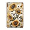 Vintage Sunflower Retro Metal Sign 8x12 Inch Wall Art Cafe Decor