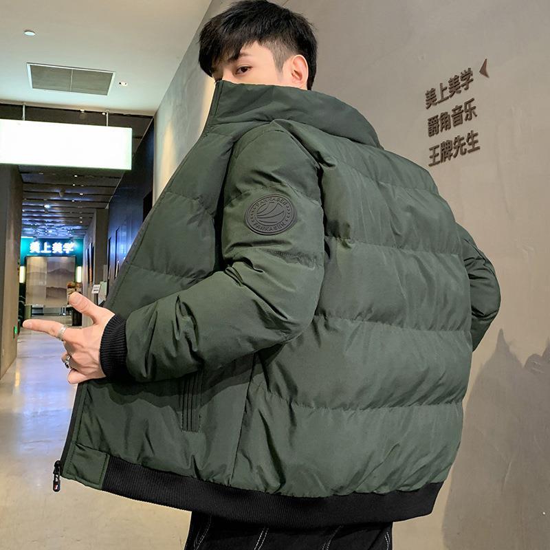 Herren Winter Warme Daunen Baumwolle Stehkragen Jacke, Neuer Trendiger Koreanischer Stil.