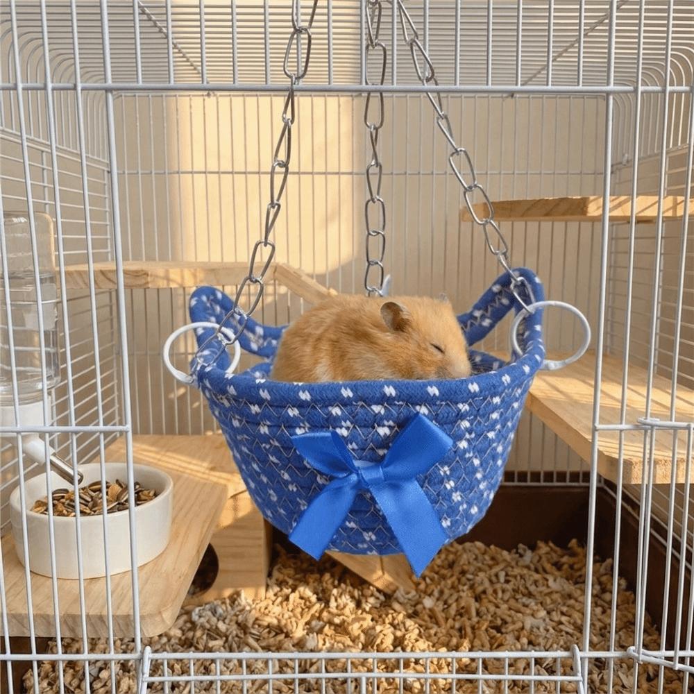 Gnawing Proof Hamster Hammock Breathable Hanging Basket Bed Hamster Sleeping Nest All Seasons