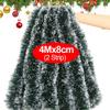 Christmas Green Cane Ribbons Garland DIY Xmas Tree Ornaments Green Cane Ribbons Wreath Hanging Pendent Home Party Decoration