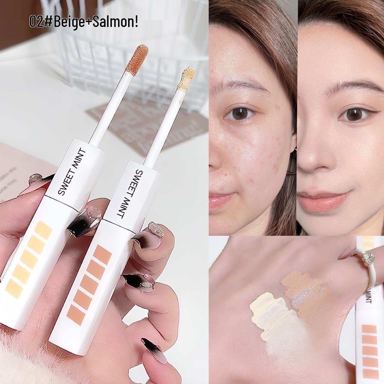 Sweetmint Dual-Ended Liquid Concealer: Brightening, Smoothing, Natural Adhesion, Moisturizing, Sculpting.