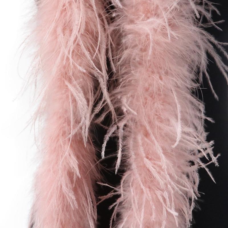 Stylish Ostriches Plumage Neck Wrap For Outfits And Home Decoration