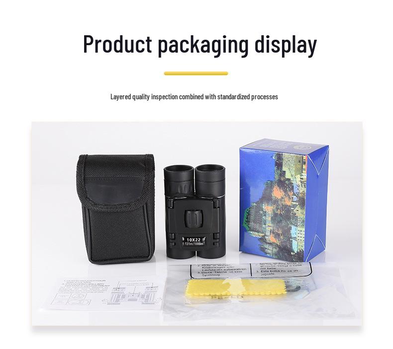 HD 10x22 Binocular Telescope with Phone Camera for Outdoor Use and Concerts