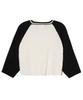 Raglan Knit Black X-girl Women's V-Neck Sweater,