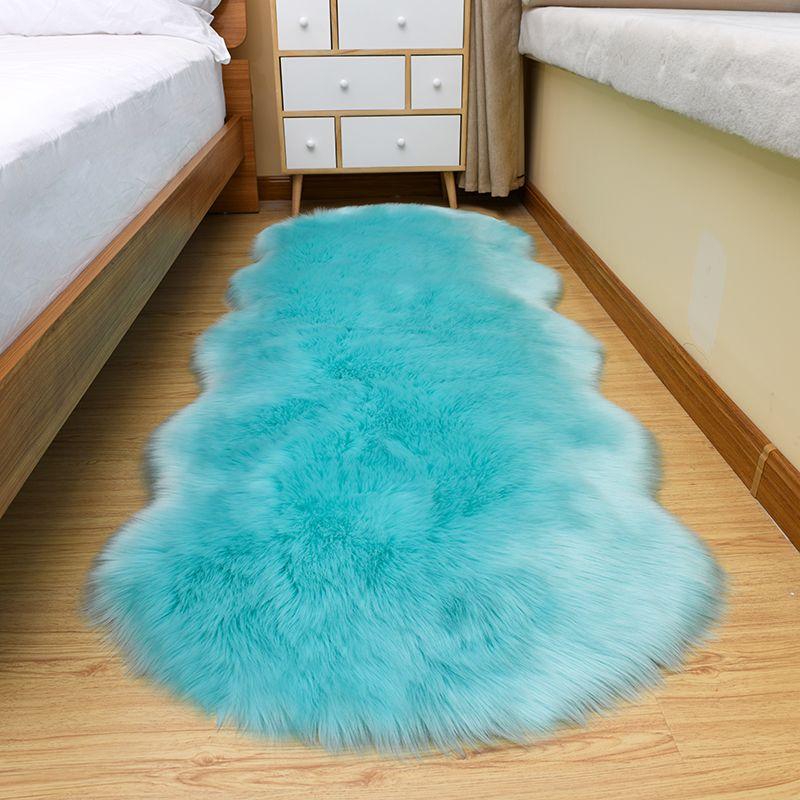 Weiche unregelmäßige Teppiche für Schlafzimmer, Plüsch-Bodenfußmatten, Kunstfell-Wollteppiche, Wohnzimmer-Lounge, flauschiger Nachtvorleger, Sofakissen 50*120cm