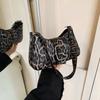 PU Women Crossbody Bag Leopard Print Bag Fashion One-shoulder Underarm Bag Niche Design Messenger Bag