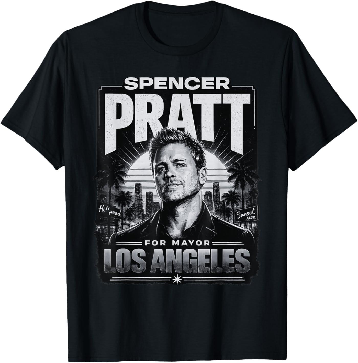 Spencer Pratt for LA Mayor California Humor Design T- T- Unisex T-Shirt XXL