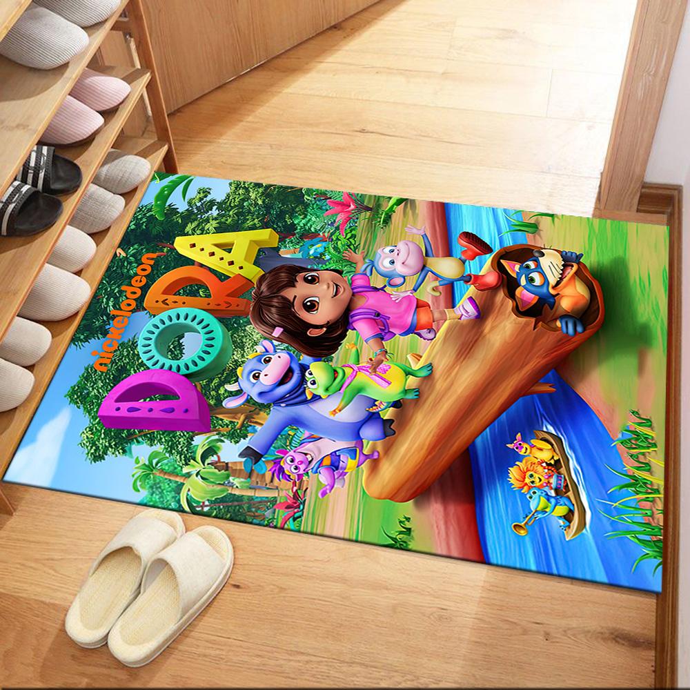 Dora Explorer Floor Rug Office Rug Design for Living Rooms Entryway Playrooms Dining Room Anti-slip Rug Office home decor Perfect Gift for Women/Men