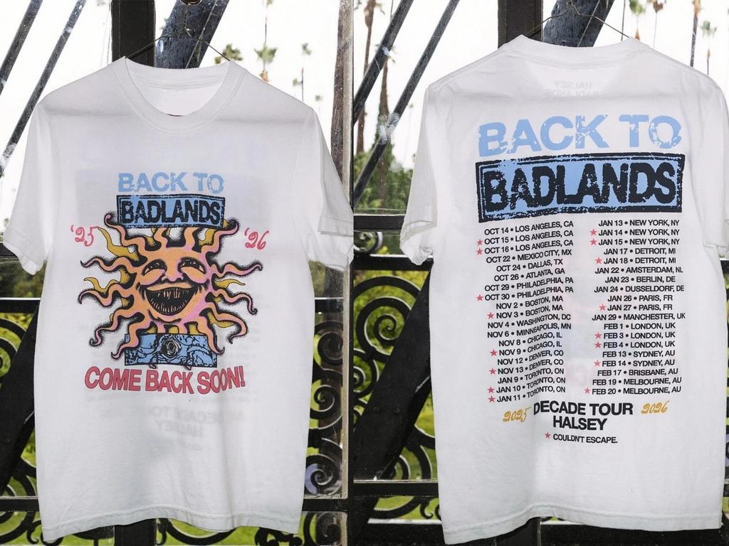 NEUES Halsey Back To Badlands Merch Decade Tour 2025 2026 T-Shirt