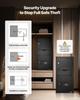 3.6 Cubic Feet Drop Safe, Large Capacity Front Drop Slot Safe Box with Digital Keypad, Heavy Duty 3 Tiers Cash Depository Box with Spare Keys for