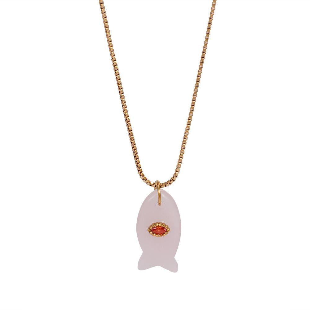 1 Stück Trendige Bohemia Mini-Fisch-Halskette Schmuck Handgefertigte Fisch-Anhänger-Halskette Weihnachtsgeschenk