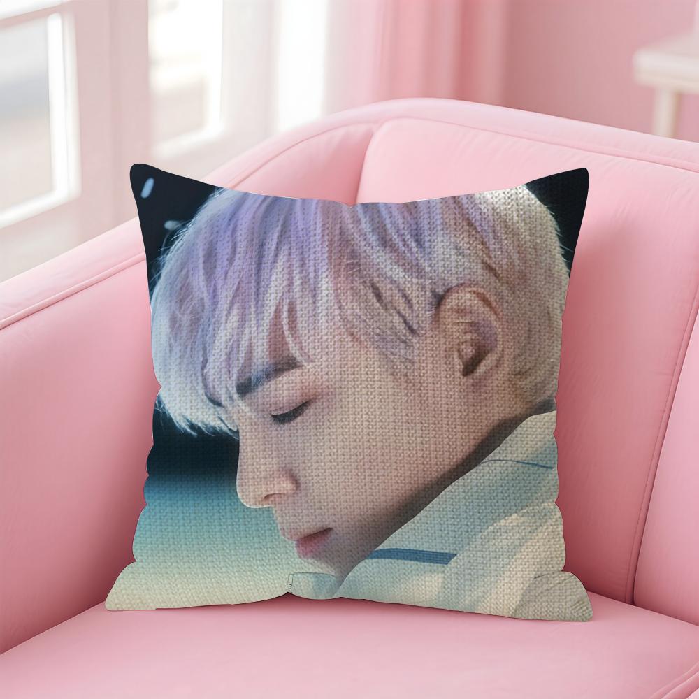 CChoi SeungG Hyun TTOP Cushion Cover Natural Linen Pillow Case DoubleSided Print Decorative Sofa Pillowcase Home Decor Gift
