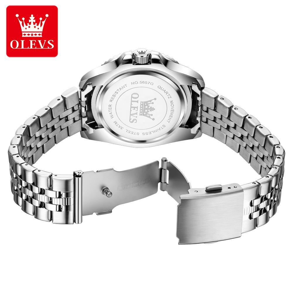 OLEVS Mens Watch Original Calendar Quartz Wristwatch Waterproof Luminous Business Men's Hand Clock Watches For Men