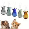 2pcs Mini Cat Whisker Vases Glass Cats Whiskers Holder Miniature Flower Jars Holding Cat Whiskers Or Small Flowers Home Decor