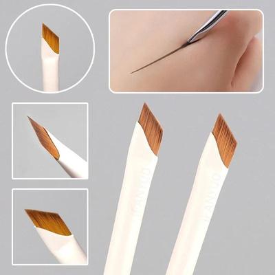 Blade Eyeliner Brush Eyebrow Brush Portable Flat Ultra Thin Fine Eye Liner Brow Contour White Makeup Brushes Makeup Tool