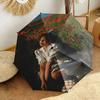 1pc Ayliva Tour Poster Umbrella Portable Folding Umbrella Iron Frame Hole Bone Structure Outdoor Home Umbrella