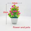 Simulate Five Twenty Roses Fake Flowers Potted Green Plants Indoor Decoration