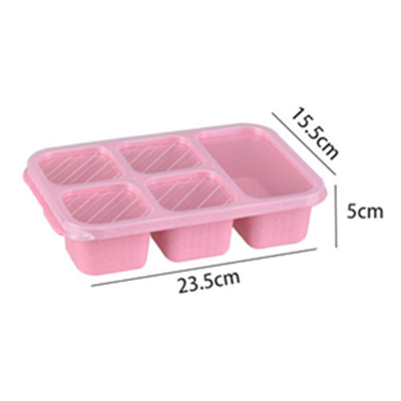 Bento Lunch Box With Reusable 5 Compartment Bento Box With Lid Compatible For Bento Snack Containers For Travel And Work