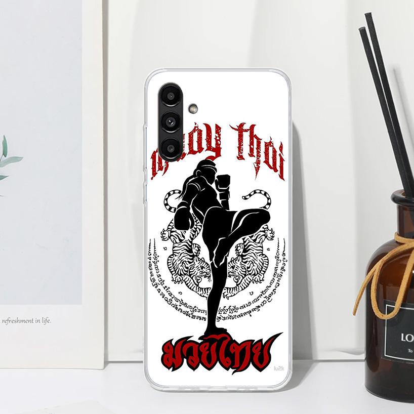 Muay Thai Fight Boxing Phone Case For Samsung Galaxy A17 A37 A57 A16 A26 A36 A56 A15 A25 A35 A55 A14 A24 A34 A54 A13 A23 A33 A53
