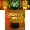 Stranger Things 3D LED noční světlo se 16 barvami na dálkové ovládání pro dekoraci dětského pokoje