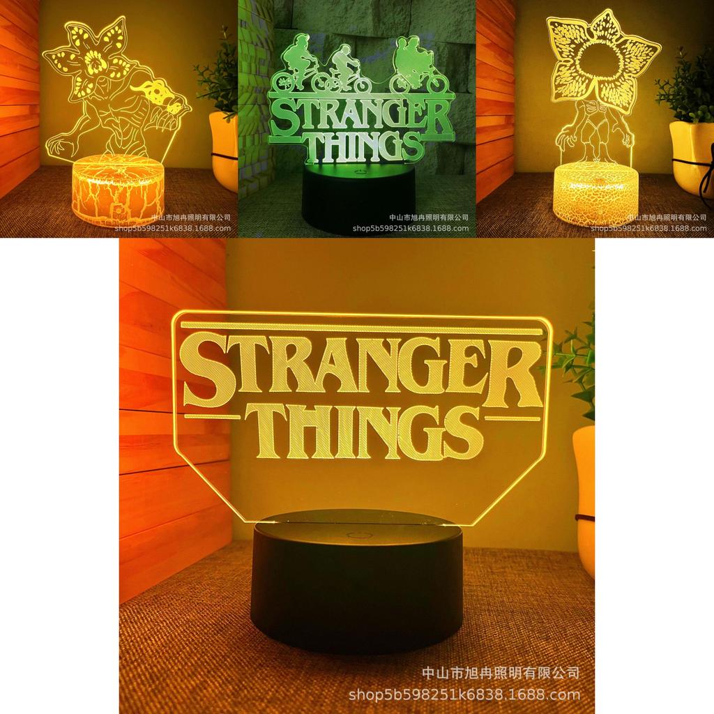 Stranger Things 3D LED noční světlo se 16 barvami na dálkové ovládání pro dekoraci dětského pokoje