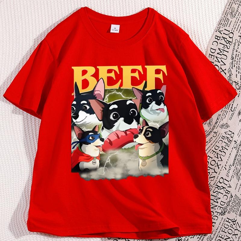 

Beef Dispatch Game Tshirt Funny Dog Print T Shirt Men Women Casual Coton Short Sleeve T Shirts Round Neck Tees S