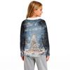 Girls' Winter V-Neck Christmas Print Base Layer Top