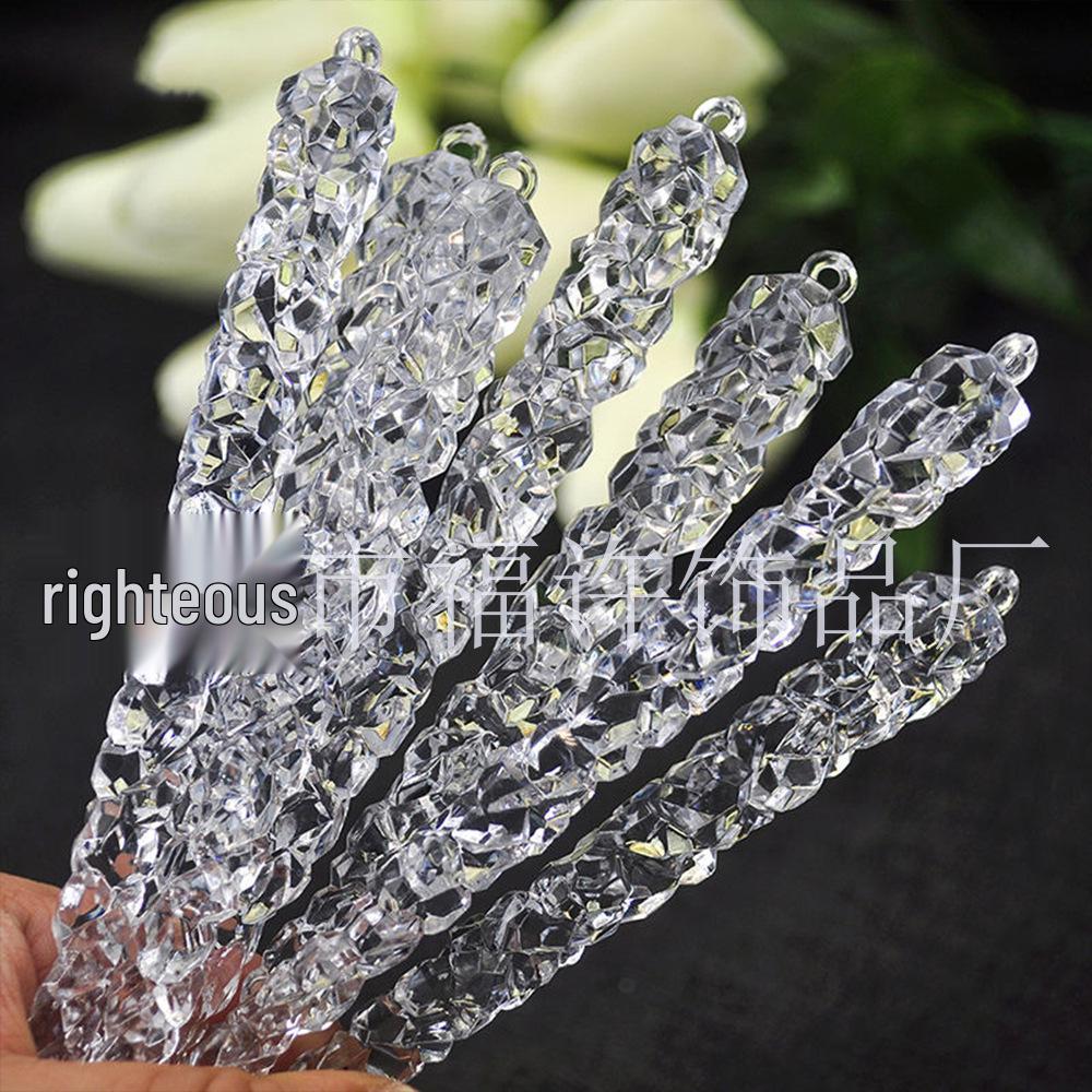 30-Piece Acrylic Christmas Icicle Decorations for Winter Parties