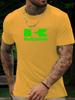 T-shirt a maniche corte Kwikasfuki da uomo 100% cotone con stampa a fantasia Camicia estiva girocollo traspirante casual alla moda Maglietta fresca