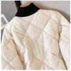 Winter Cotton-Padded Jacket for Women  Autumn New Korean Sle Versatile Lightweight Rhombus Plaid Cotton-Padded Jacket