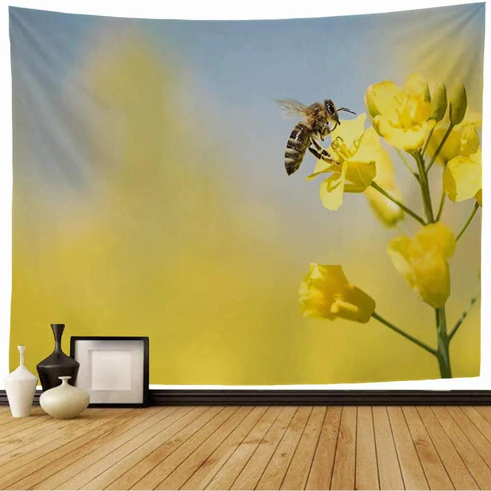 

Nature Rapeseed Tapestry Aesthetic Spring Tapestry Yellow Flowers Tapestries Wall Hanging Room Art Decor for Bedroom Living Room 74x94cm(29x37in)