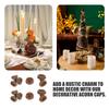 200 peças Tampas de Bolota Artesanato Tampa de Bolota Casca de Bolota Enchimento de Vaso Bolotas Rústicas Topo Para Enfeite de Natal Decoração de Pinha