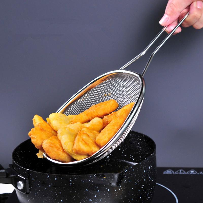 Coș de prăjit cu plasă fină Strecurătoare Oțel inoxidabil 304 Multifuncțional Oală fierbinte Sită făină Filtru Spumieră Strecurătoare Ustensile de bucătărie