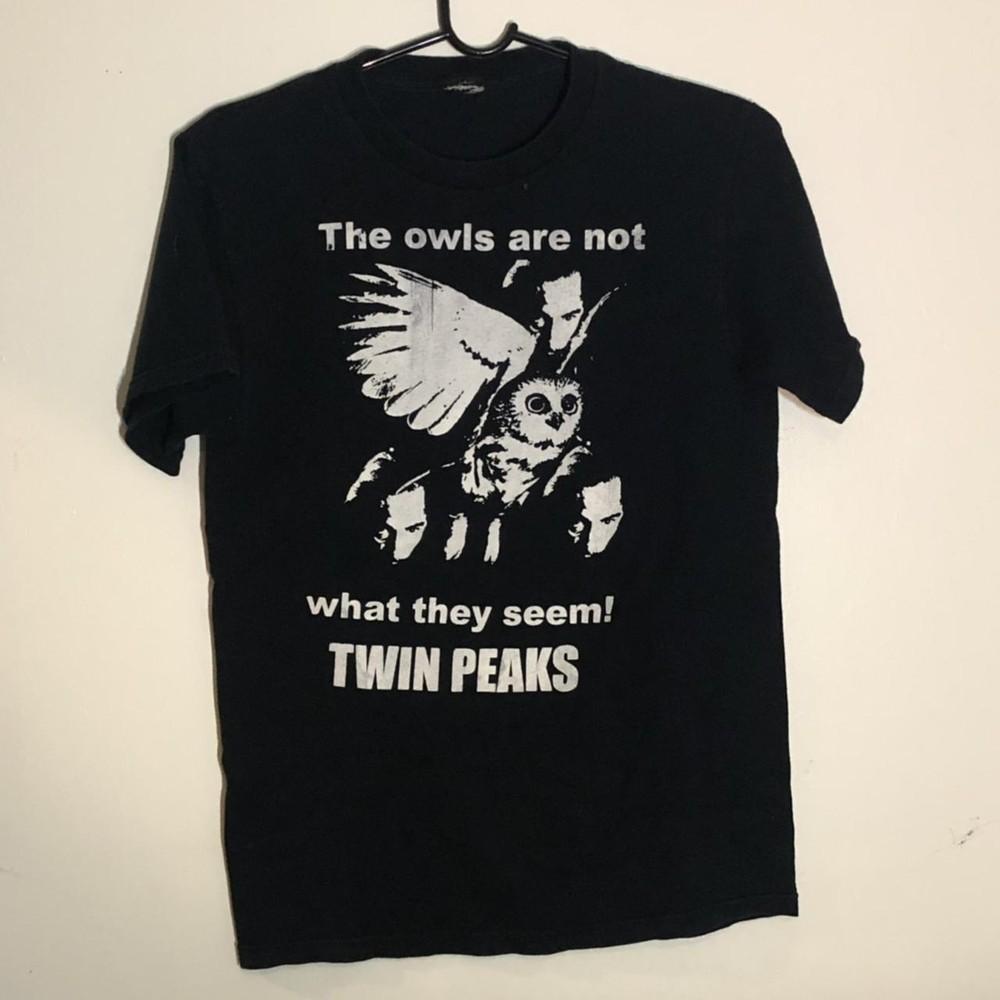 Twin Peaks The Owl Are Not What They Seem Black T Shirt Unisex Unisex T-Shirt L