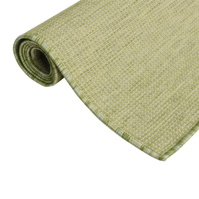 VidaXL Tapis à tissage plat d'extérieur 160x230 cm Vert