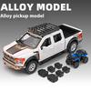 1/24 Scale Ford Raptor Pickup F-150 Alloy Car Model Simulation Off-Road Vehicle, Boy Gift, Sound and Light Children's Toy Ornaments
