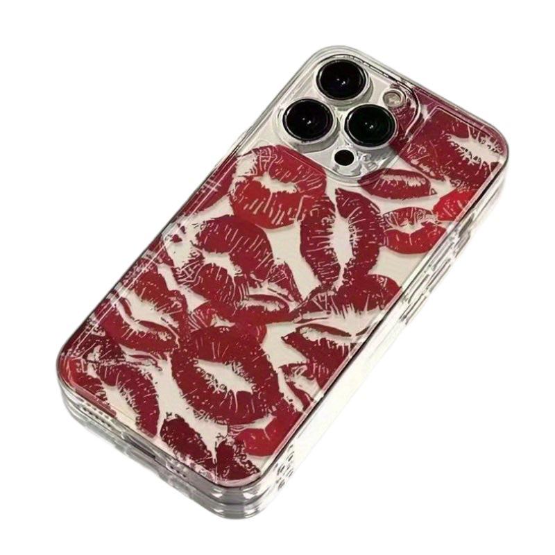 Red Lips Case: Compatible with iPhone Models 13-16, 12/11/XSM, Space Precision Design
