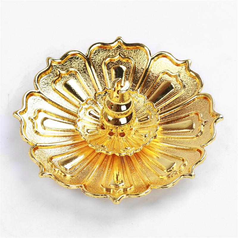 

1 компл., курильница из сплава, основание лотоса, вилка, маленький держатель для ароматической палочки, декор для дома и офиса, классическая катушка, аромакурильница B