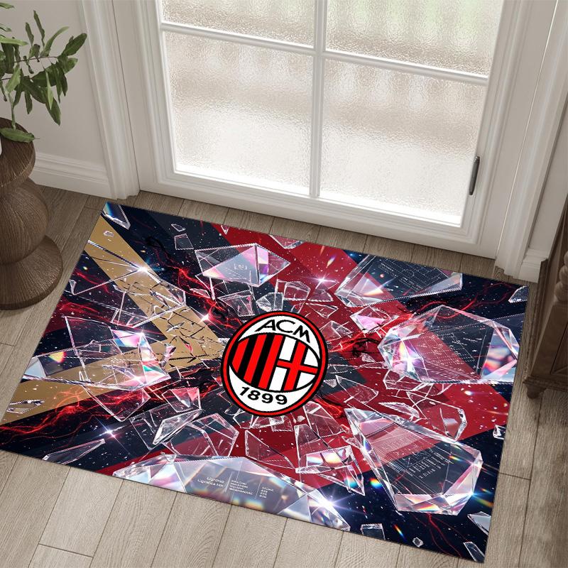 AC Milan Design Crystal Velvet Carpet Cozy Non?Slip Printed Rug For Bedroom Living Room Entrance
