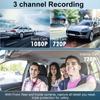 3Channel Dash Cam for Car DVR 1080P Video Recorder WIFI APP Dashcam Front and Rear View Camera Night Vision Car Accessories