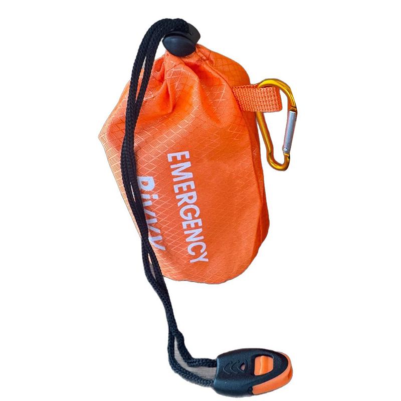 Reliable Emergency Sleeping Bag with Whistle and Carabiner for Versatile Outdoor Use оранжевый