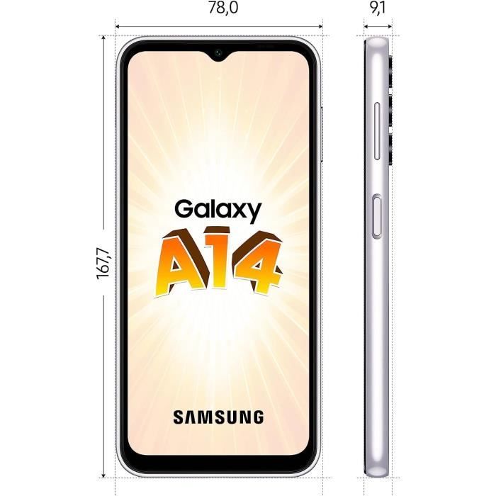SAMSUNG Galaxy A14 4G Argent 64 Go - Very good condition