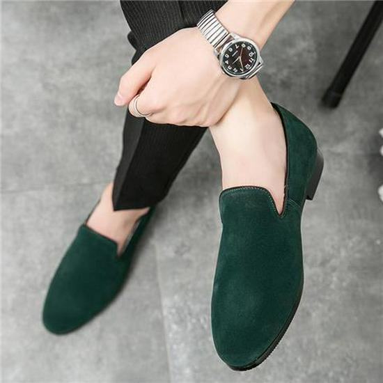 Men's Suede Casual Slip-On Loafers - Trendy Summer Driving Shoes