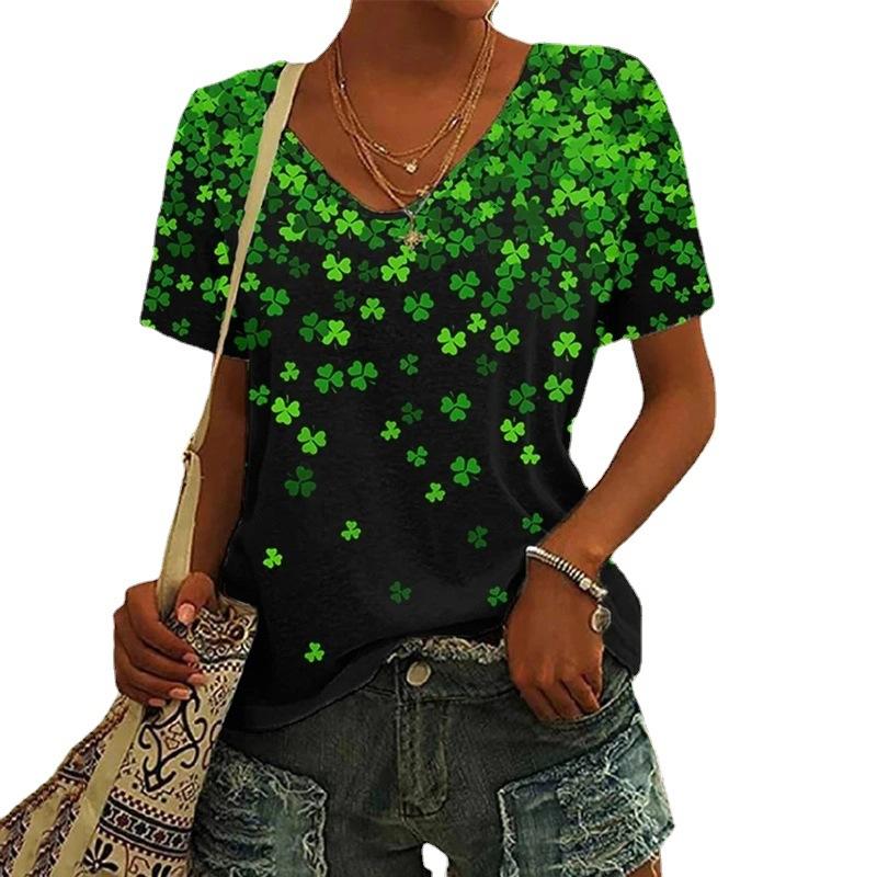 Women's Summer Printed Short Sleeve Top 3D Printed T-Shirt
